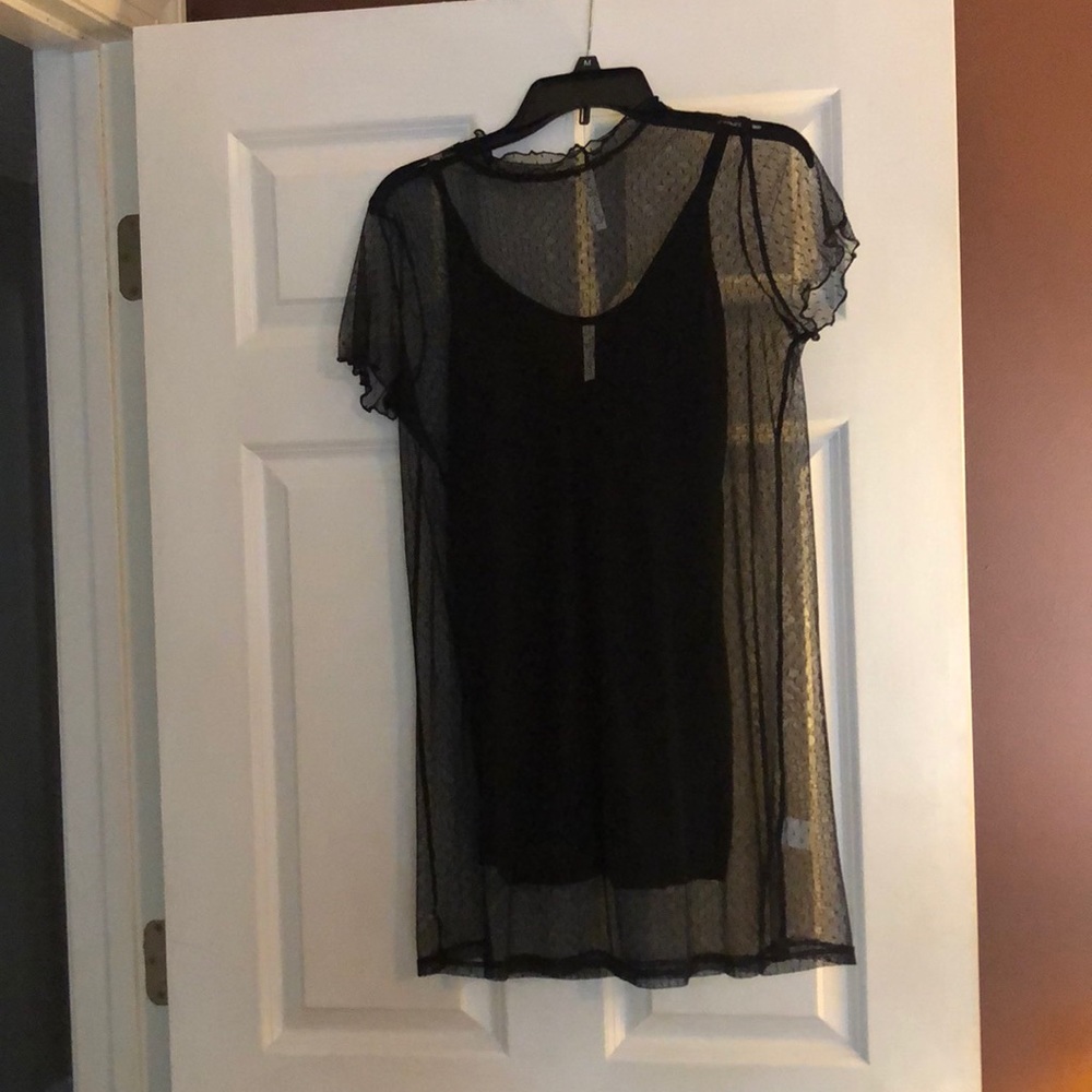 Black sheer dress
